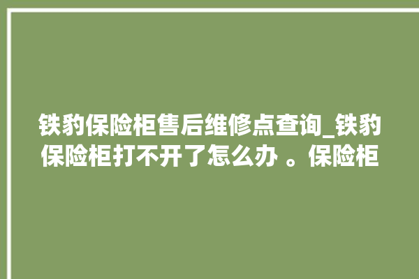 铁豹保险柜售后维修点查询_铁豹保险柜打不开了怎么办 。保险柜