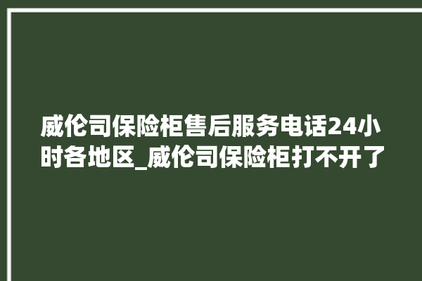 威伦司保险柜售后服务电话24小时各地区_威伦司保险柜打不开了怎么办 。保险柜