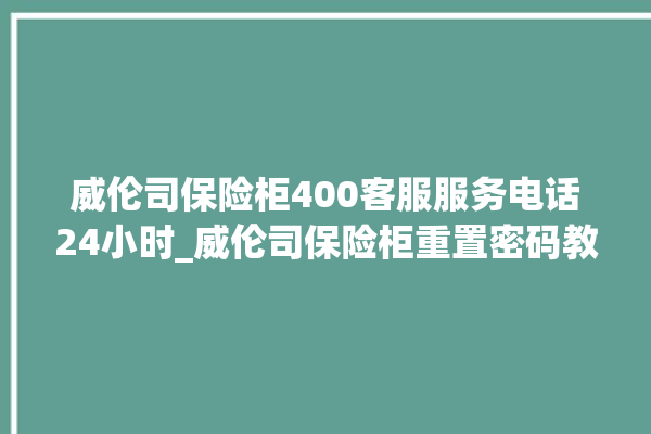 威伦司保险柜400客服服务电话24小时_威伦司保险柜重置密码教程 。保险柜