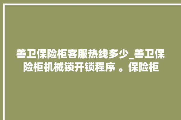 善卫保险柜客服热线多少_善卫保险柜机械锁开锁程序 。保险柜