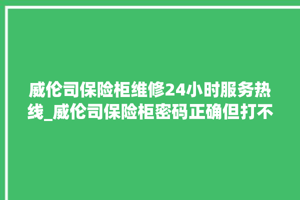 威伦司保险柜维修24小时服务热线_威伦司保险柜密码正确但打不开 。保险柜