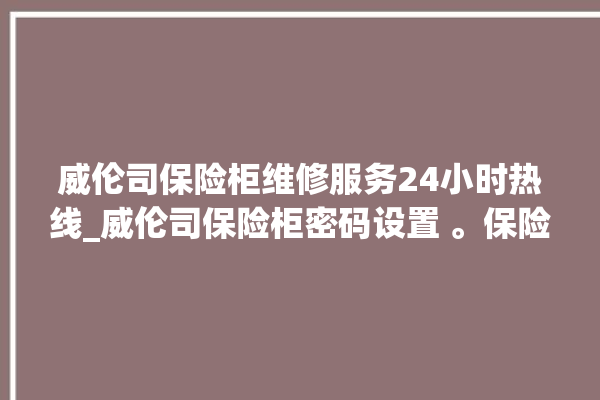 威伦司保险柜维修服务24小时热线_威伦司保险柜密码设置 。保险柜