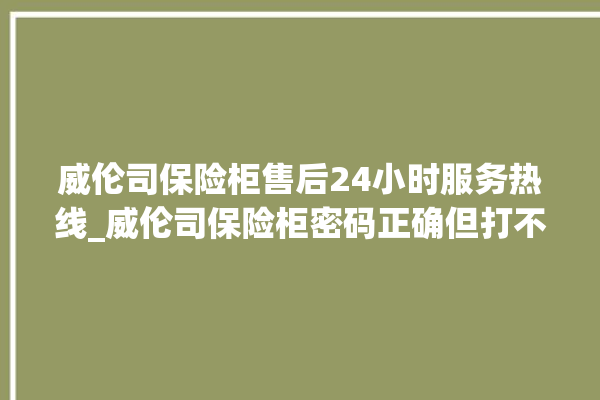 威伦司保险柜售后24小时服务热线_威伦司保险柜密码正确但打不开 。保险柜