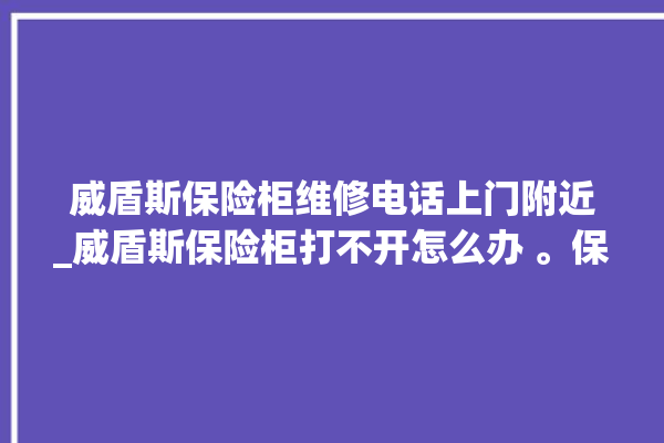 威盾斯保险柜维修电话上门附近_威盾斯保险柜打不开怎么办 。保险柜