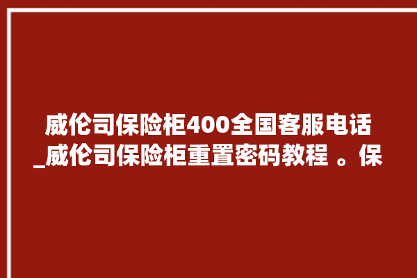 威伦司保险柜400全国客服电话_威伦司保险柜重置密码教程 。保险柜