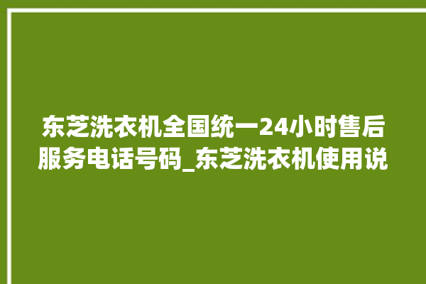 东芝洗衣机全国统一24小时售后服务电话号码_东芝洗衣机使用说明书 。东芝