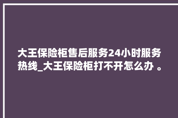 大王保险柜售后服务24小时服务热线_大王保险柜打不开怎么办 。保险柜