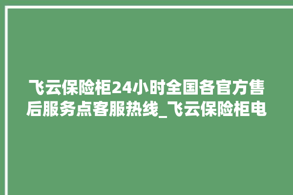 飞云保险柜24小时全国各官方售后服务点客服热线_飞云保险柜电池没电无法开门怎么办 。保险柜