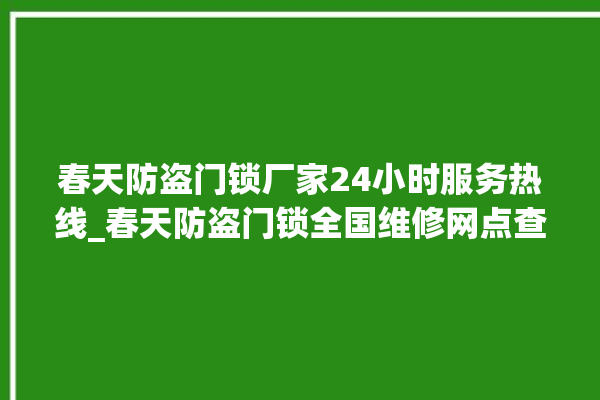 春天防盗门锁厂家24小时服务热线_春天防盗门锁全国维修网点查询电话 。门锁