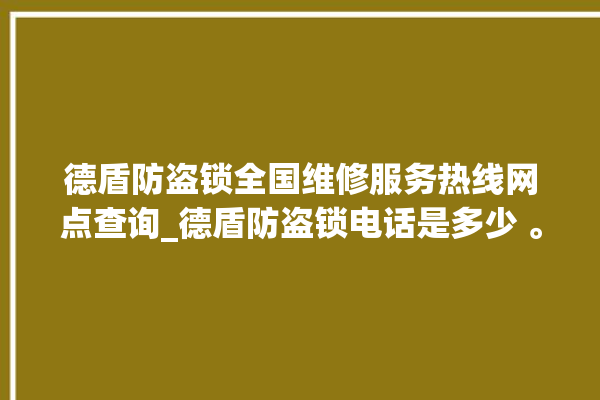 德盾防盗锁全国维修服务热线网点查询_德盾防盗锁电话是多少 。防盗锁