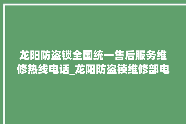 龙阳防盗锁全国统一售后服务维修热线电话_龙阳防盗锁维修部电话 。防盗锁