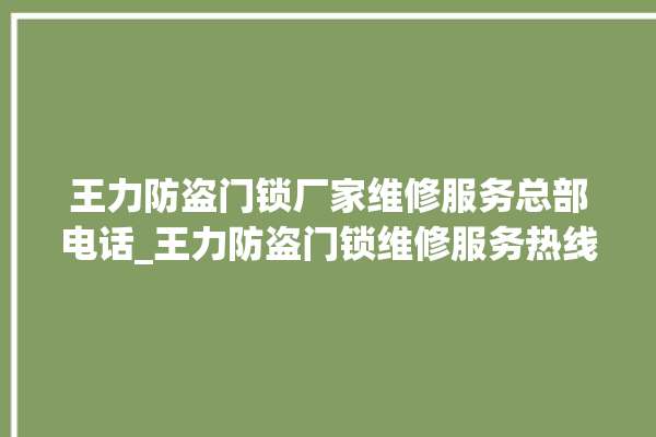 王力防盗门锁厂家维修服务总部电话_王力防盗门锁维修服务热线 。门锁