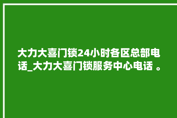 大力大喜门锁24小时各区总部电话_大力大喜门锁服务中心电话 。门锁