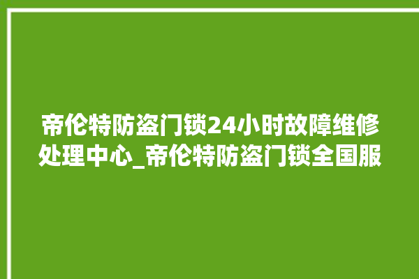 帝伦特防盗门锁24小时故障维修处理中心_帝伦特防盗门锁全国服务热线 。门锁