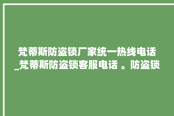 梵蒂斯防盗锁厂家统一热线电话_梵蒂斯防盗锁客服电话 。防盗锁