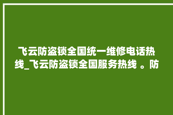 飞云防盗锁全国统一维修电话热线_飞云防盗锁全国服务热线 。防盗锁