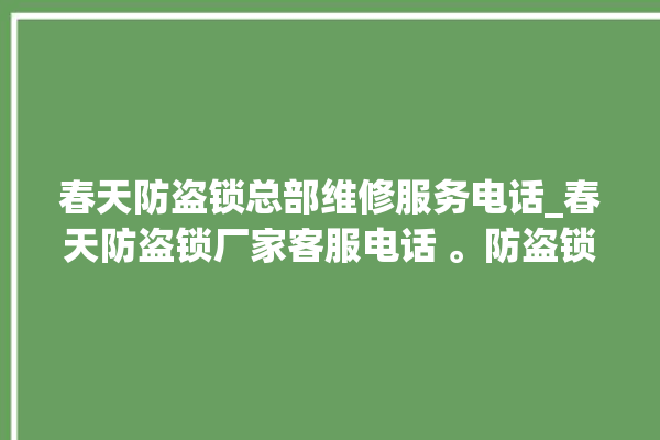 春天防盗锁总部维修服务电话_春天防盗锁厂家客服电话 。防盗锁