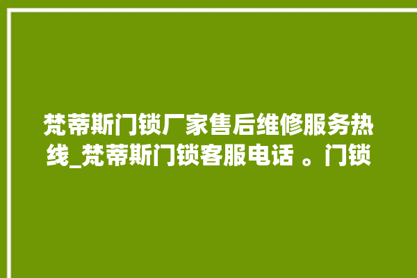 梵蒂斯门锁厂家售后维修服务热线_梵蒂斯门锁客服电话 。门锁