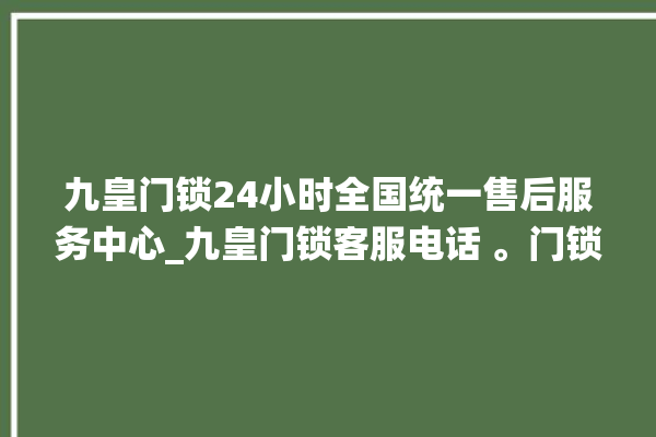 九皇门锁24小时全国统一售后服务中心_九皇门锁客服电话 。门锁