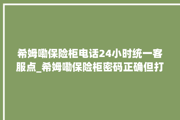 希姆嘞保险柜电话24小时统一客服点_希姆嘞保险柜密码正确但打不开 。保险柜