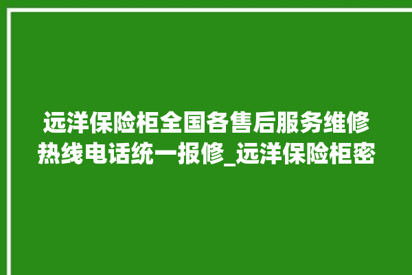 远洋保险柜全国各售后服务维修热线电话统一报修_远洋保险柜密码设置 。保险柜