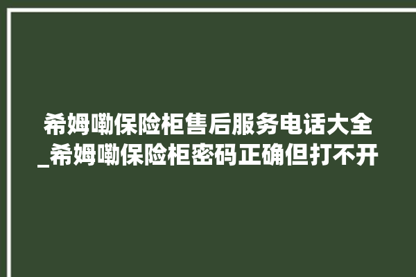 希姆嘞保险柜售后服务电话大全_希姆嘞保险柜密码正确但打不开 。保险柜