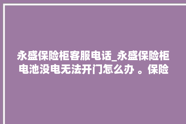 永盛保险柜客服电话_永盛保险柜电池没电无法开门怎么办 。保险柜