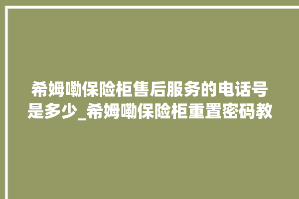 希姆嘞保险柜售后服务的电话号是多少_希姆嘞保险柜重置密码教程 。保险柜