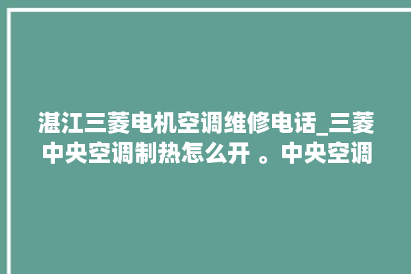 湛江三菱电机空调维修电话_三菱中央空调制热怎么开 。中央空调