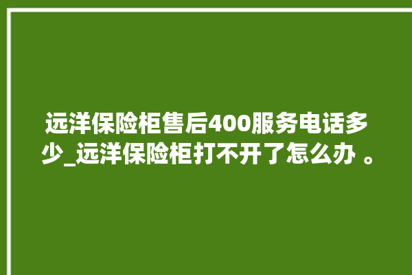 远洋保险柜售后400服务电话多少_远洋保险柜打不开了怎么办 。保险柜