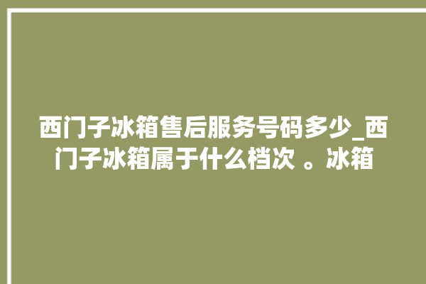 西门子冰箱售后服务号码多少_西门子冰箱属于什么档次 。冰箱