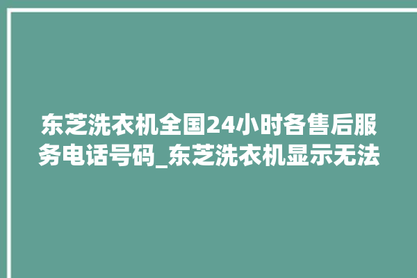 东芝洗衣机全国24小时各售后服务电话号码_东芝洗衣机显示无法选择是什么原因 。东芝