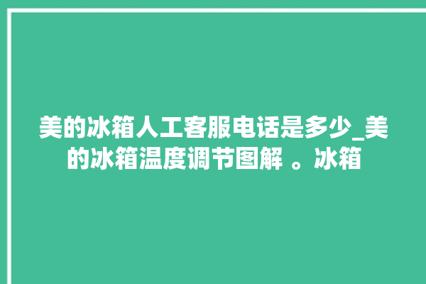 美的冰箱人工客服电话是多少_美的冰箱温度调节图解 。冰箱