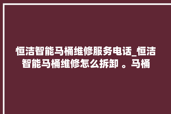 恒洁智能马桶维修服务电话_恒洁智能马桶维修怎么拆卸 。马桶