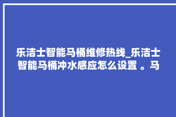 乐洁士智能马桶维修热线_乐洁士智能马桶冲水感应怎么设置 。马桶