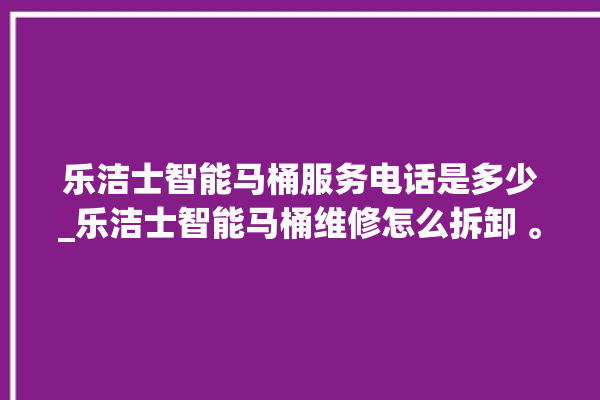 乐洁士智能马桶服务电话是多少_乐洁士智能马桶维修怎么拆卸 。马桶