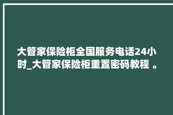 大管家保险柜全国服务电话24小时_大管家保险柜重置密码教程 。保险柜