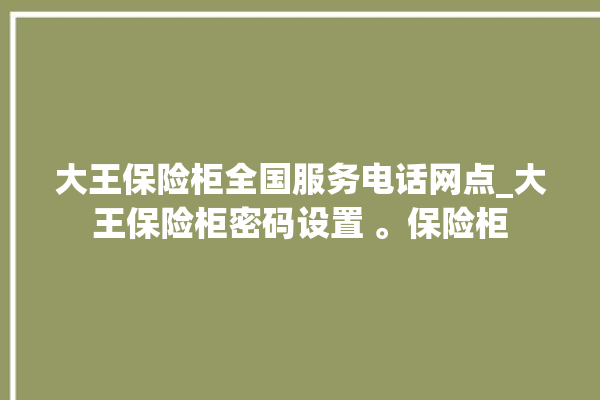 大王保险柜全国服务电话网点_大王保险柜密码设置 。保险柜