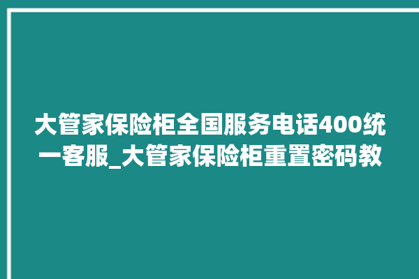 大管家保险柜全国服务电话400统一客服_大管家保险柜重置密码教程 。保险柜