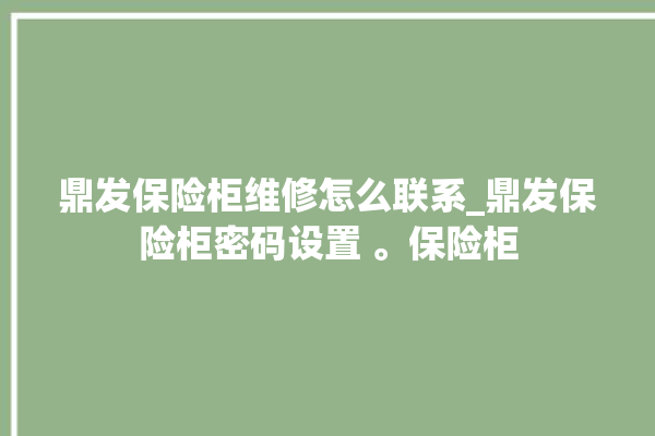 鼎发保险柜维修怎么联系_鼎发保险柜密码设置 。保险柜