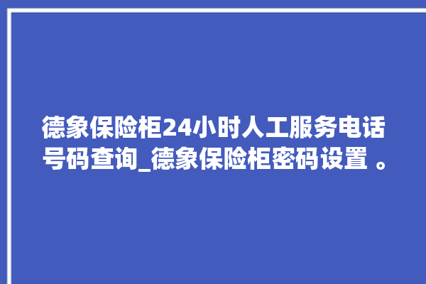 德象保险柜24小时人工服务电话号码查询_德象保险柜密码设置 。保险柜