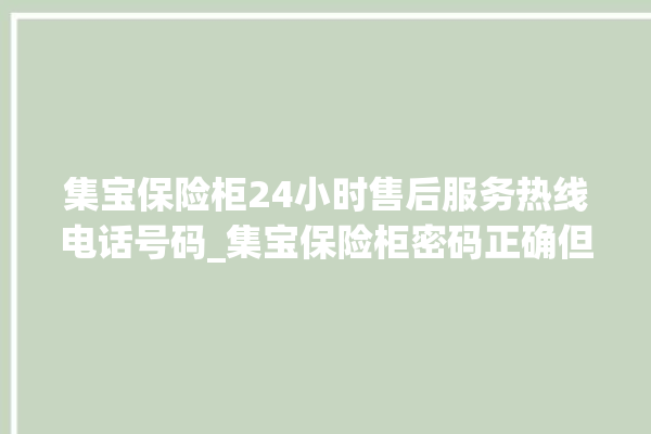 集宝保险柜24小时售后服务热线电话号码_集宝保险柜密码正确但打不开 。保险柜