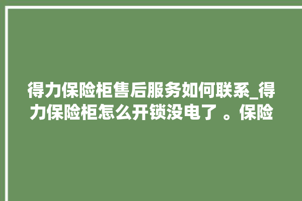 得力保险柜售后服务如何联系_得力保险柜怎么开锁没电了 。保险柜