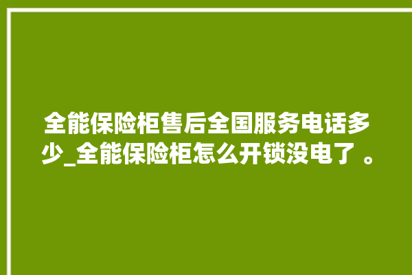 全能保险柜售后全国服务电话多少_全能保险柜怎么开锁没电了 。保险柜