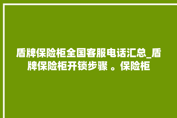 盾牌保险柜全国客服电话汇总_盾牌保险柜开锁步骤 。保险柜