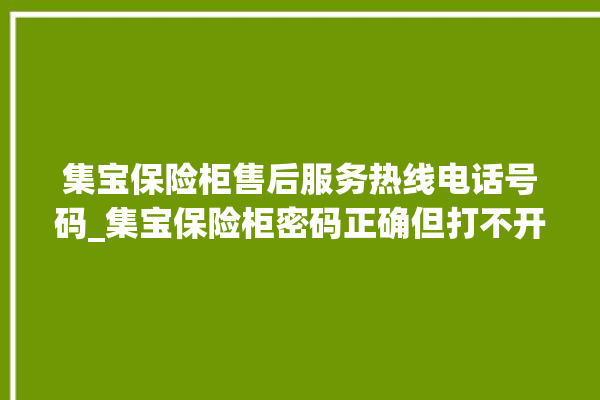 集宝保险柜售后服务热线电话号码_集宝保险柜密码正确但打不开 。保险柜