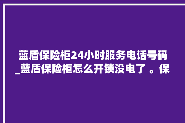 蓝盾保险柜24小时服务电话号码_蓝盾保险柜怎么开锁没电了 。保险柜