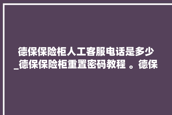 德保保险柜人工客服电话是多少_德保保险柜重置密码教程 。德保