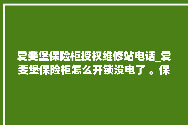 爱斐堡保险柜授权维修站电话_爱斐堡保险柜怎么开锁没电了 。保险柜