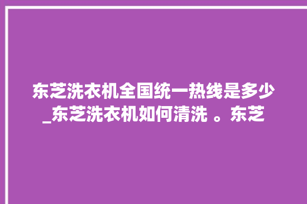 东芝洗衣机全国统一热线是多少_东芝洗衣机如何清洗 。东芝